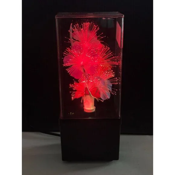Ho Ho Arts Fiber Optic LED Flower Lamp With Black Base & Multicolor Glow - Picture 10 of 14